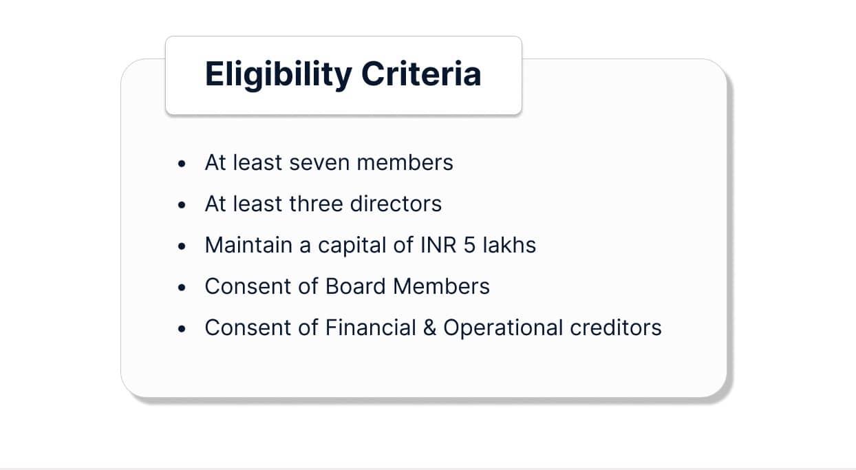 Eligibility criteria to convert a Private Limited to a Public Limited Company in India